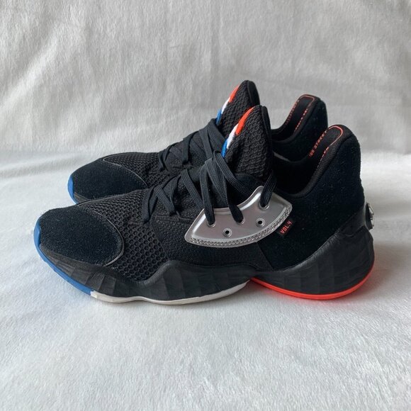 adidas Harden Vol. 4‎ Mens 7.5 Black Red Blue Basketball Shoes Sneakers Low Top main image 4